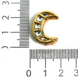 2 Pcs, 21x7mm  Kundan Chandbali Earrings Components & Connectors Golden