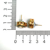 5 Pairs, 14x11mm Drop Kundan Earring Studs