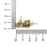 10 Pcs, 11mm Round Kundan Earring Studs