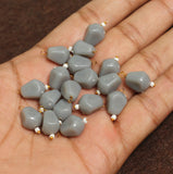 100 Pcs, 12x8mm Grey Tumble Acrylic Loreal Beads