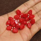 100 Pcs, 12x8mm Red Tumble Acrylic Loreal Beads