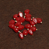 100 Pcs, 12x8mm Red Tumble Acrylic Loreal Beads