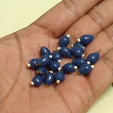 100 Pcs, 10x7mm Blue Drop Acrylic Loreal Beads
