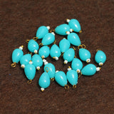 100 Pcs, 10x7mm Turquoise Drop Acrylic Loreal Beads