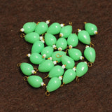 100 Pcs, 10x7mm Parrot Green Drop Acrylic Loreal Beads