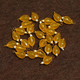 100 Pcs, 10x7mm Yellow Drop Acrylic Loreal Beads