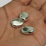 20 Pcs, 17x13mm Silver Oval Aluminium Beads
