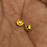 55+Pcs, 7mm Golden Bead Caps
