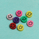 9mm Smiley Face Polymer Clay Fimo Beads