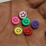 9mm Smiley Face Polymer Clay Fimo Beads