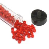 240 Pcs, 5mm Preciosa Seed Beads Opaque Red 4`0