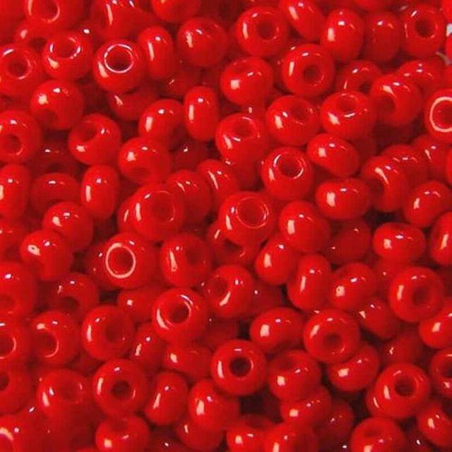 240 Pcs, 5mm Preciosa Seed Beads Opaque Red 4`0
