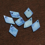 50 Pcs, 33mm Blue Single Hole Shell Beads