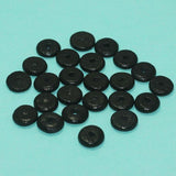 100 Pcs,4x15mm Disc Wooden Beads Black