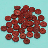200 Pcs,3x10mm Disc Wooden Beads Red