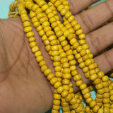 1400 Pcs,5x6mm Tyre Wooden Beads Yellow