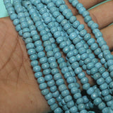 1400 Pcs,5x6mm Tyre Wooden Beads Turquoise