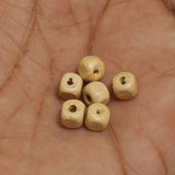 200 Pcs, 6mm Cream Wooden Square Beads