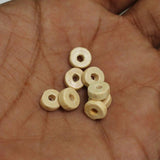 200 Pcs, 7mm Cream Wooden Tyre Beads