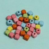 7mm Cube Wooden Beads
