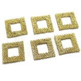 10 Pcs Wire Mesh Beads Golden 26x26mm